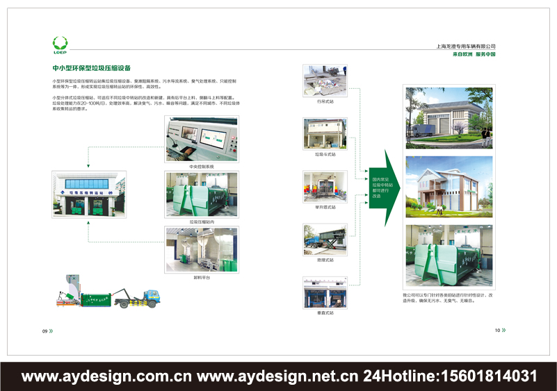 垃圾处理车样本设计-环卫车辆画册设计-固废处理装置样本设计-压缩式垃圾车宣传册设计-上海奥韵品牌策略机构